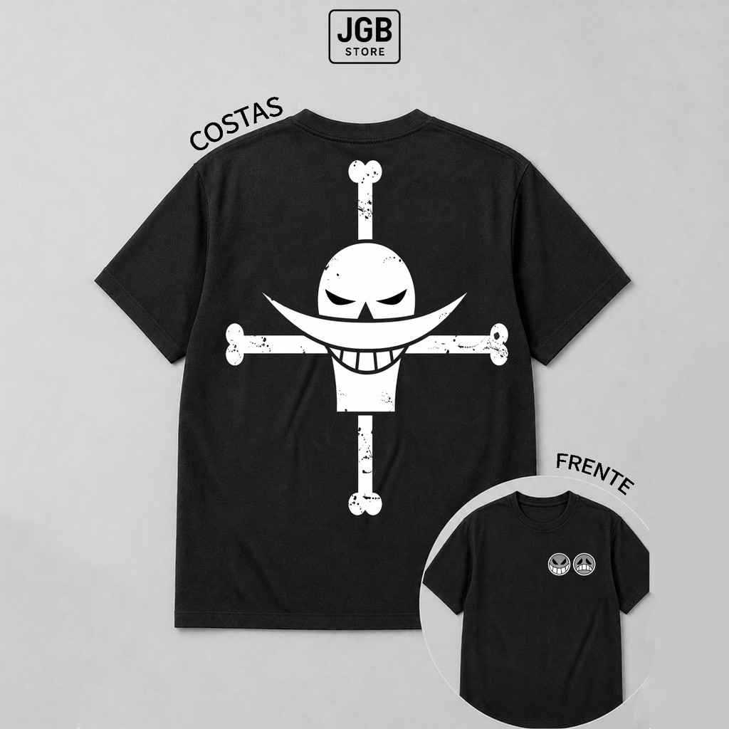 Camiseta One Piece Barba Branca Edward Newgate 100% Algodão Feminina Masculina Unissex Anime Piratas Plus Size