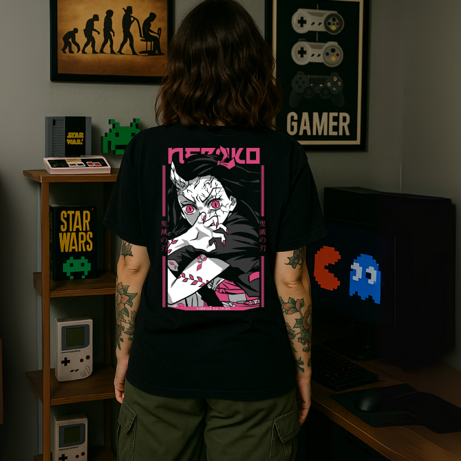 Camiseta Blusa Kimetsu no yaiba Nezuko Tanjiro Hashira Unissex Infantil Plus Size Fréte Grátis Anime