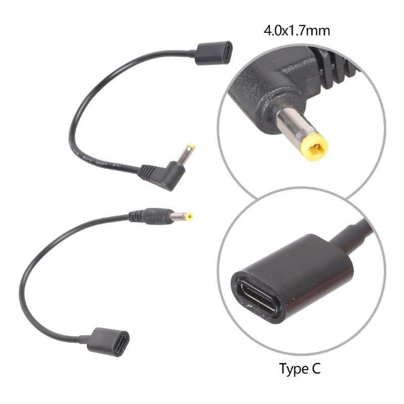 zzz Compact 5V USB C Para 4 0mm X 1 7mm Cabo De Carregamento Fio Linha Eletrônicos Portáteis
