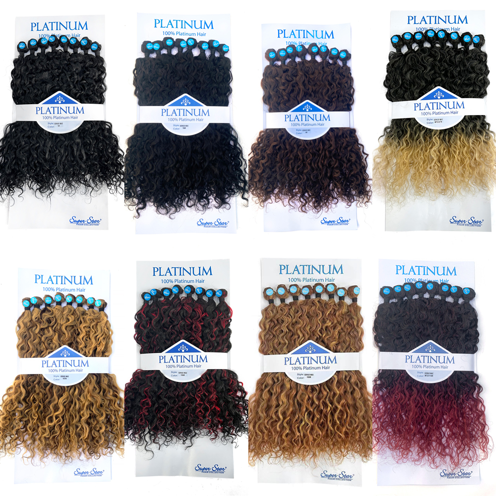 Cabelo Misto Cacheado Cabelo Humano + Bio Fibra Genius Max 280 gramas 65cm 8 Telas Alongamento