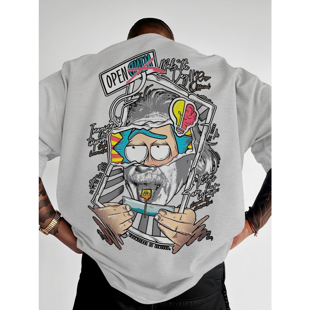 Camiseta 100% algodão 2026 Novo Camisa Camiseta Casual XOTICAlien Genius Trip Unissex Ref-3406
