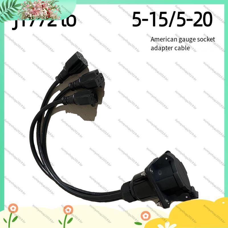 💖[Bestseller S] Adaptador De Carregador EV De 3 Cabeças J1772 Para NEMA 5-15/5-20 US Plug