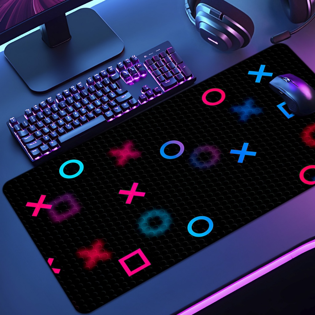 Mouse Pad Grande Gamer Pattern 65x30 70x35 80x35 90x40 90x50 120x60 Antiderrapante Borda Costurada