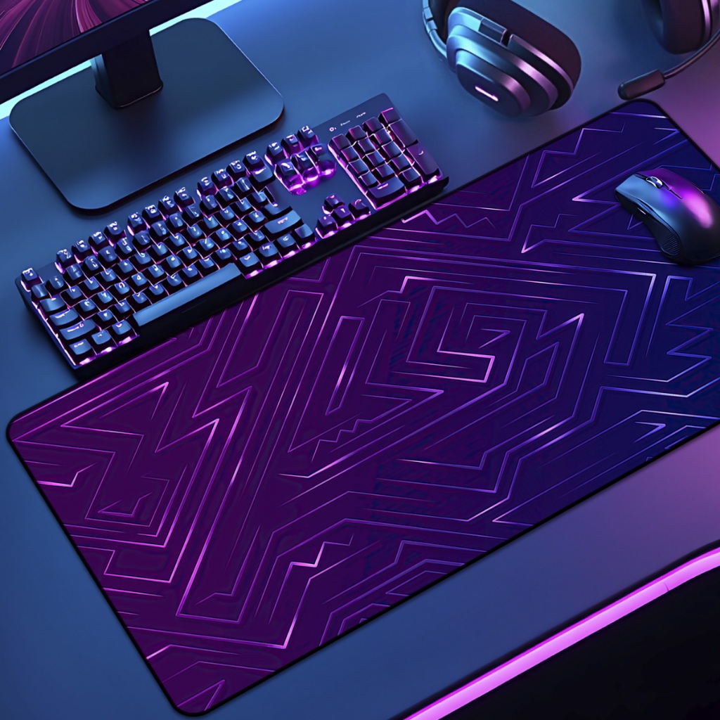 Mouse Pad Grande Gamer Pattern 65x30 70x35 80x35 90x40 90x50 120x60 Antiderrapante Borda Costurada