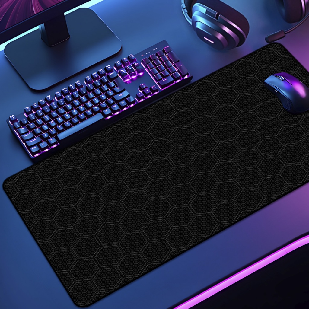 Mouse Pad Grande Gamer Pattern 65x30 70x35 80x35 90x40 90x50 120x60 Antiderrapante Borda Costurada