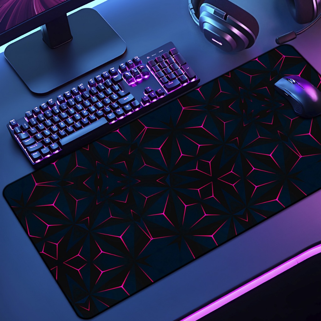 Mouse Pad Grande Gamer Pattern 65x30 70x35 80x35 90x40 90x50 120x60 Antiderrapante Borda Costurada