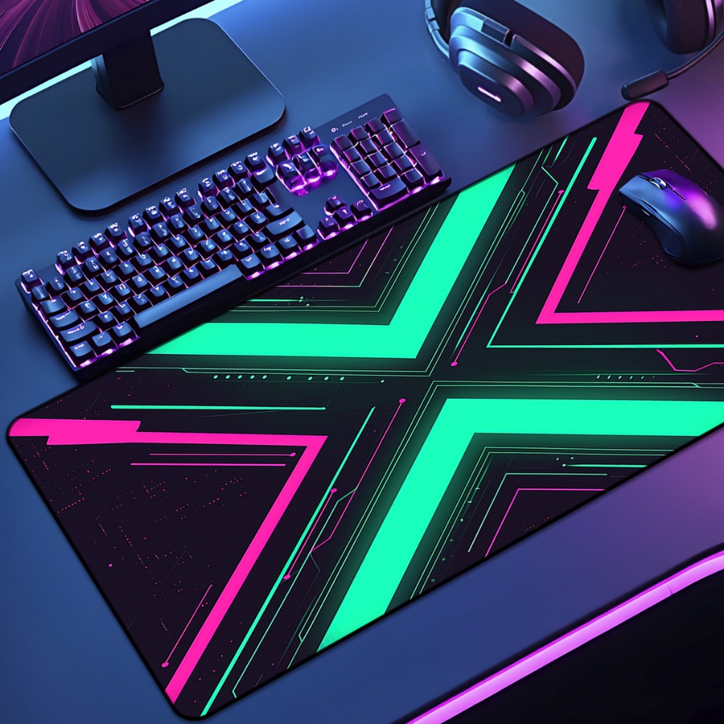 Mouse Pad Grande Gamer Pattern 65x30 70x35 80x35 90x40 90x50 120x60 Antiderrapante Borda Costurada