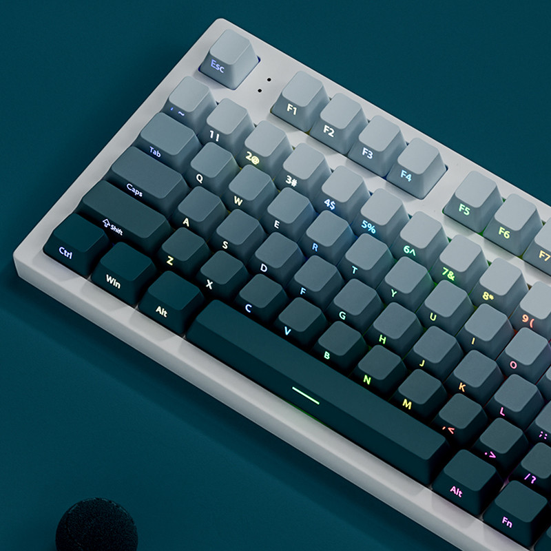 135 Teclas Green Hill Side-lit Shine Through Keycaps PBT Double Shot Key Cap Perfil OEM Para Teclado Mecânico