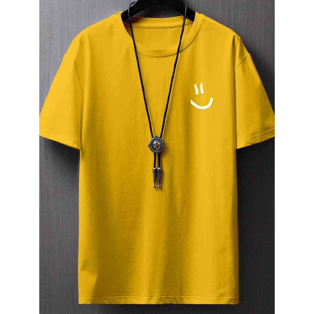 Blusa Modern Outift Urban Smiling Unissex Estampada Camiseta Minimalista Aesthetic Oversized