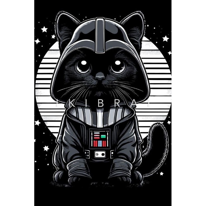 Quadro Gato do Star Wars placa Decorativa MDF