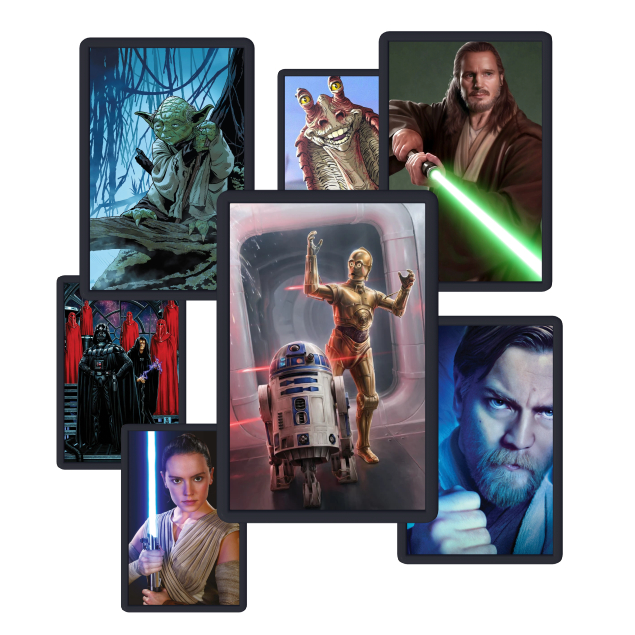 Quadros Star Wars PARTE 2 Com moldura 30X20cm para decoração e coleção