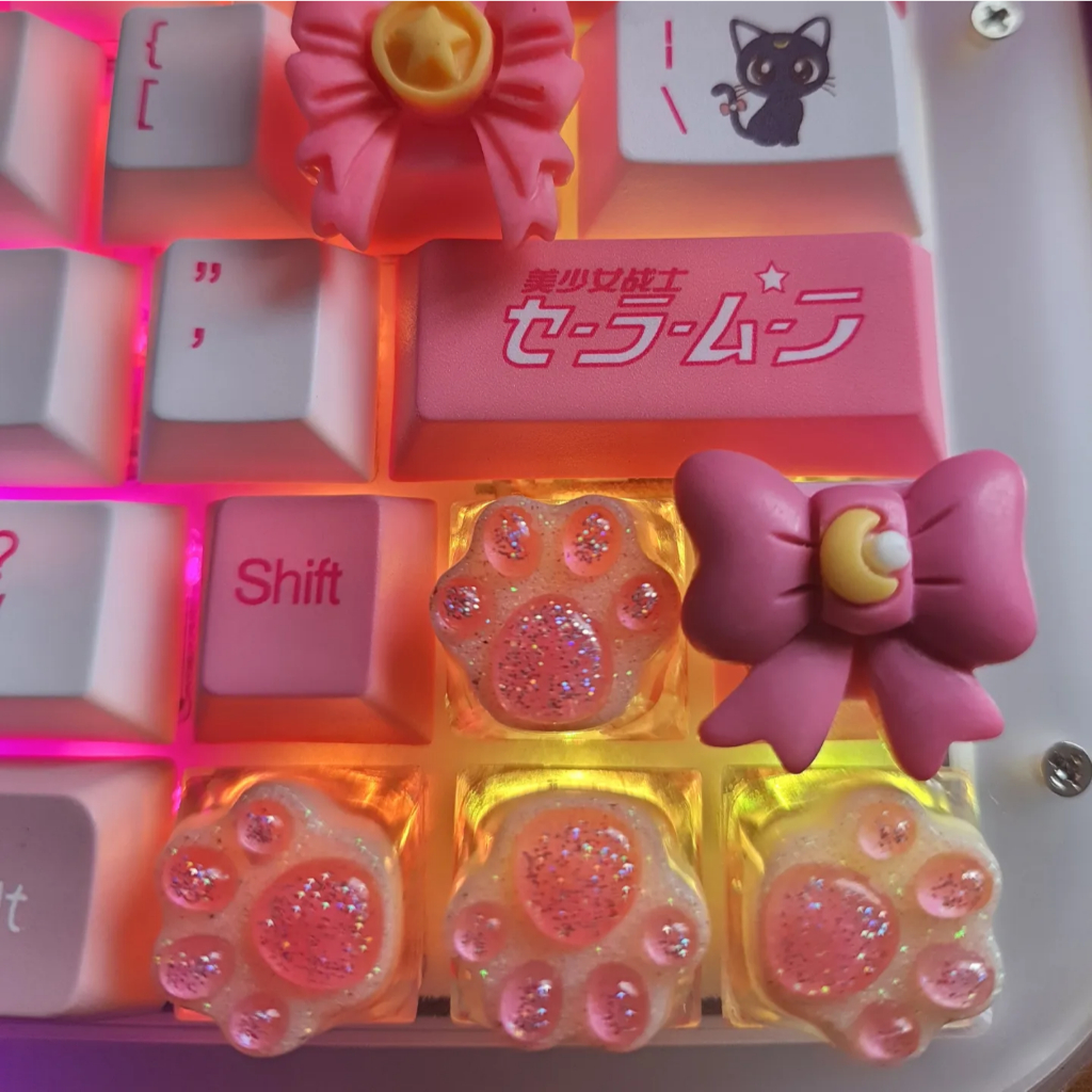 Keycaps para teclado mecanico 4 teclas de patinha keycap