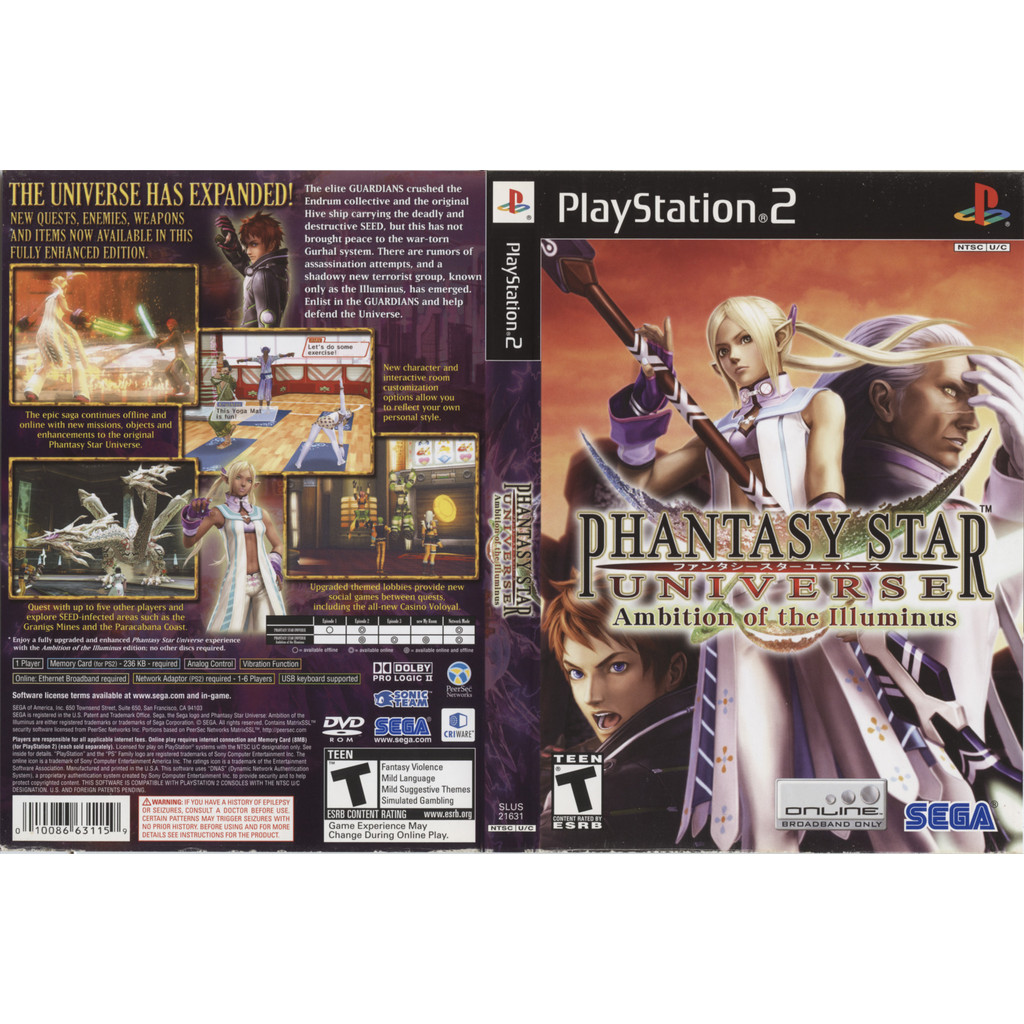 Phantasy Star Universe- Ambition of the Illuminus - PS2