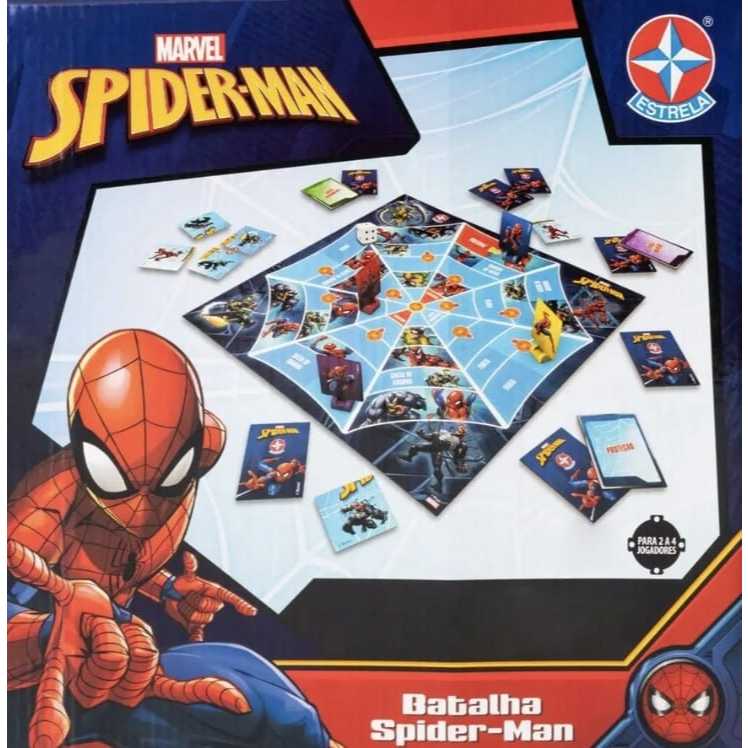 🕷️ Jogo de Tabuleiro Batalha Spider-Man - Estrela / Brinquedo Marvel