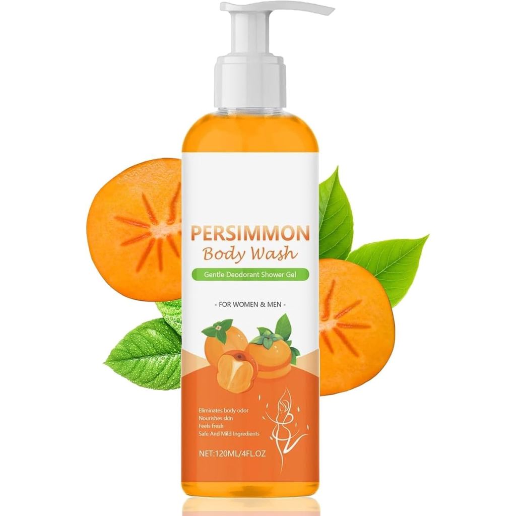 PersimmonBodyWashforOldPeleell120ml,Anti-OdorDeodorantBarSoapPersimmonBodyWashforStrongOdorellRemove,FreshScent,Deeply&M