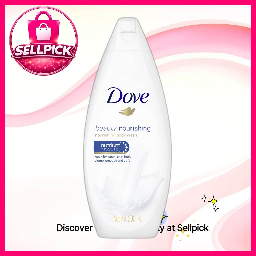 [daiso] Sabonete Líquido Dove Deeply Nourishing , 200ml , 1 Unidade/Coreano/Limpeza Cremosa/100 % Autêntico Da SELLPICK