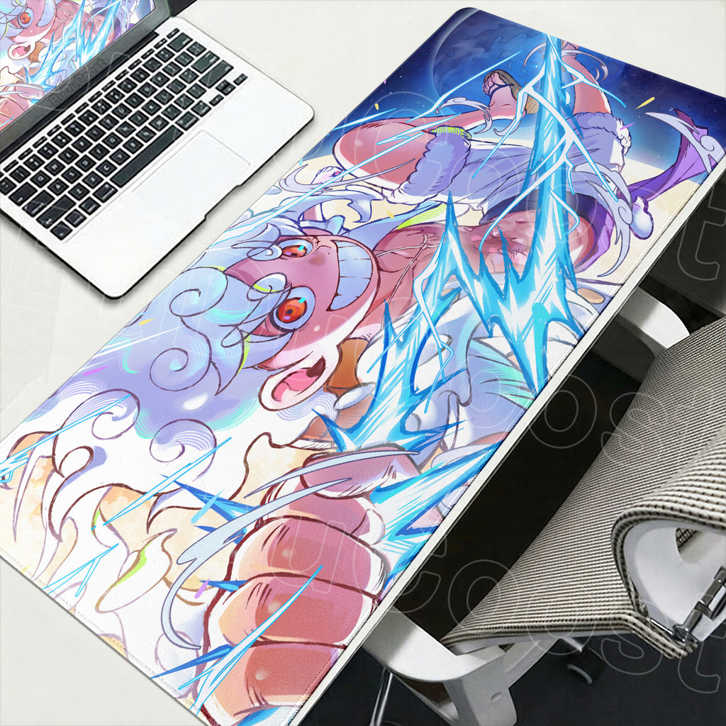 PC Anime Desk Pad XXL Gamer Lock Edge Mouse Mat One Piece Luffy Grande Teclado De Jogos Mausepads Estudante Escrita Tape