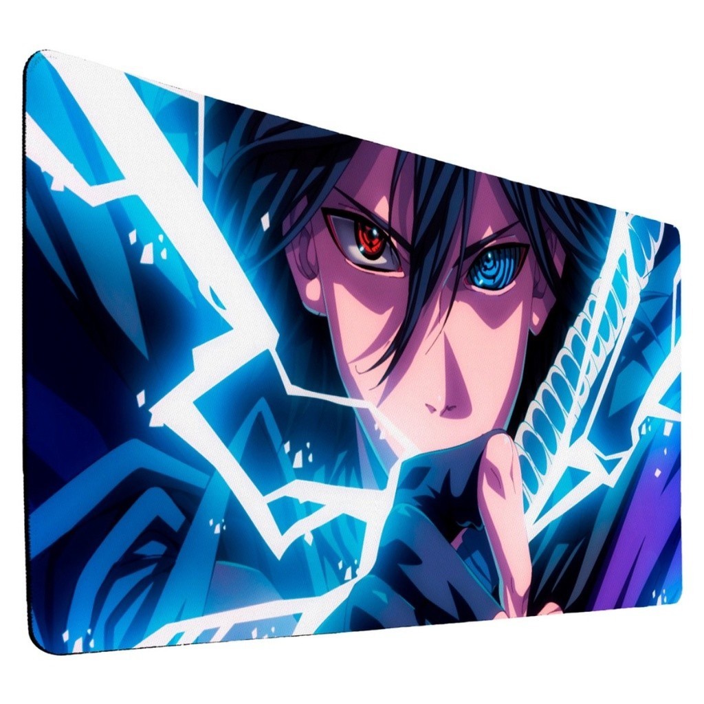 Tapete Mousepad Gamer Sasuke Anime Batalha Demon Acessório Para Teclado Escritório Desk Mat Grande