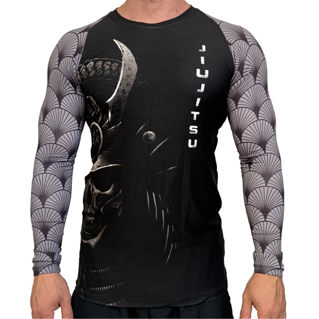 Rash Guard Masculina Camisa Jiu Jitsu No-Gi Samurai Manga Longa