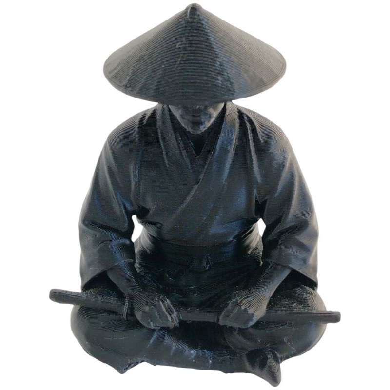 Estátua Samurai Meditando 3D Decoração Oriental para casa- envio rápido