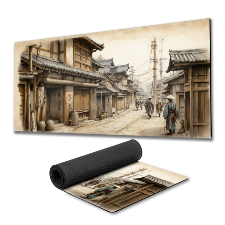 Mouse Pad Japão Vintage fundo de borracha 90x40cm 80x30cm 900x400 800x300 cenário speed gamer mousepad