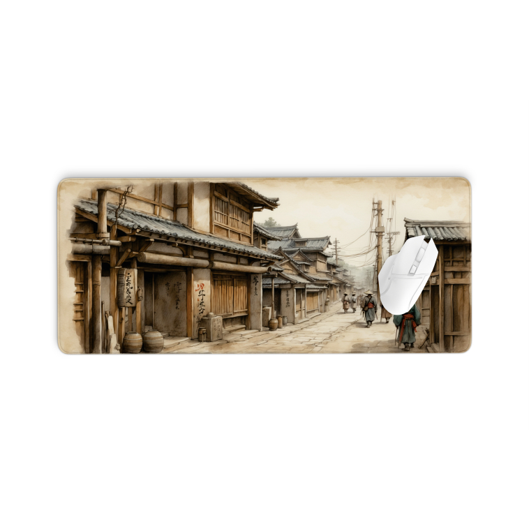 Mouse Pad Gamer Japão Vintage cenário Anime Extra Grande 90x40 70x30 60x40 japonês Personalizado