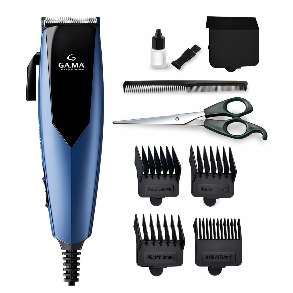 Maquina Cortador De Cabelo Gama Italy Profissional 9 Acessórios