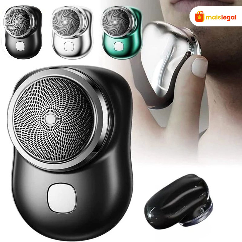 Conveniente para levar! Aparador de barba elétrico mini-portátil à prova d'água, modelo C, oferta imperdível!