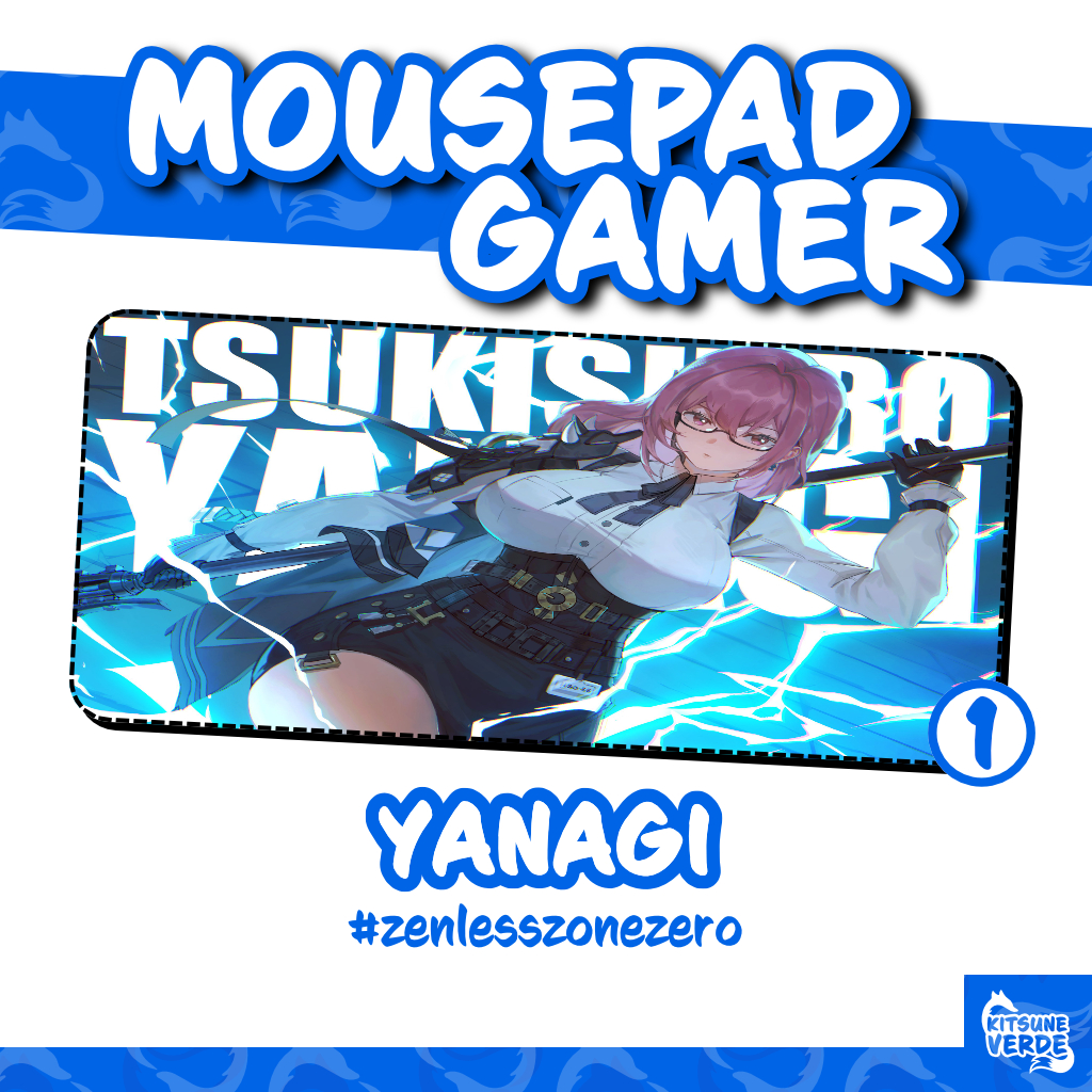 Mouse Pad Gamer - Yanagi - Zenless Zone Zero - 90x40 - 80x40 - 70x30 - 60x40 - 40x45 cm
