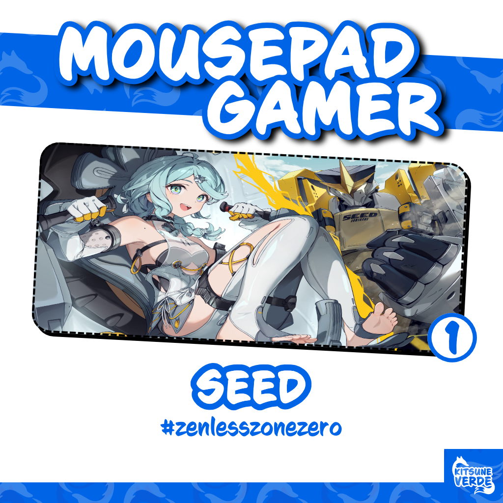 Mouse Pad Gamer - Seed - Zenless Zone Zero - 90x40 - 80x40 - 70x30 - 60x40 - 40x45 cm