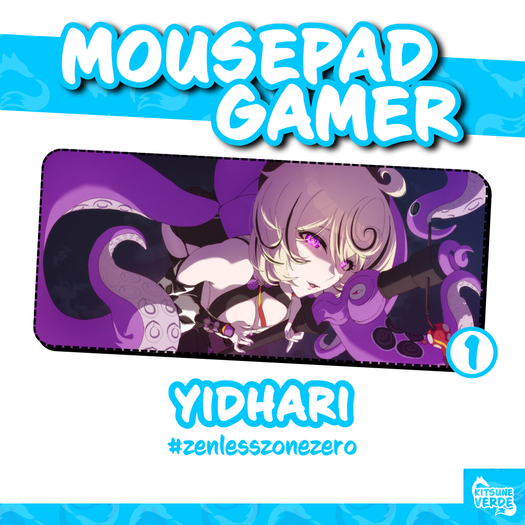 Mouse Pad Gamer - Yidhari - Zenless Zone Zero - 90x40 - 80x40 - 70x30 - 60x40 - 40x45 cm