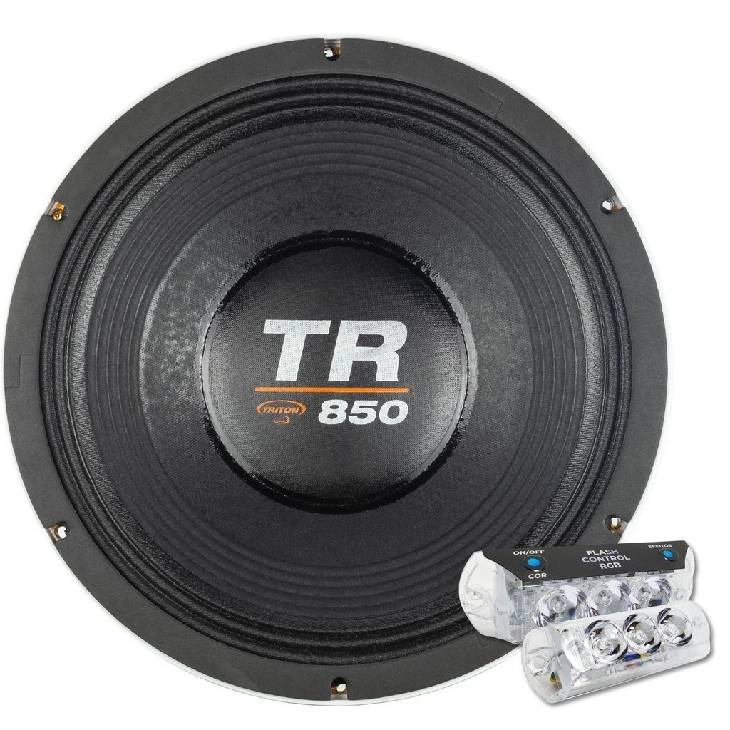 Alto Falantes Grave TR850 4 Ohms 850w Rms + Par Strobo Led RGB Zendel