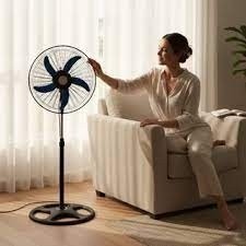 Ventilador Chão Potente Refrescante Verão Circulador Ar Sala Quarto Casa Combate Calor Grade Segura Presente Uso Diário
