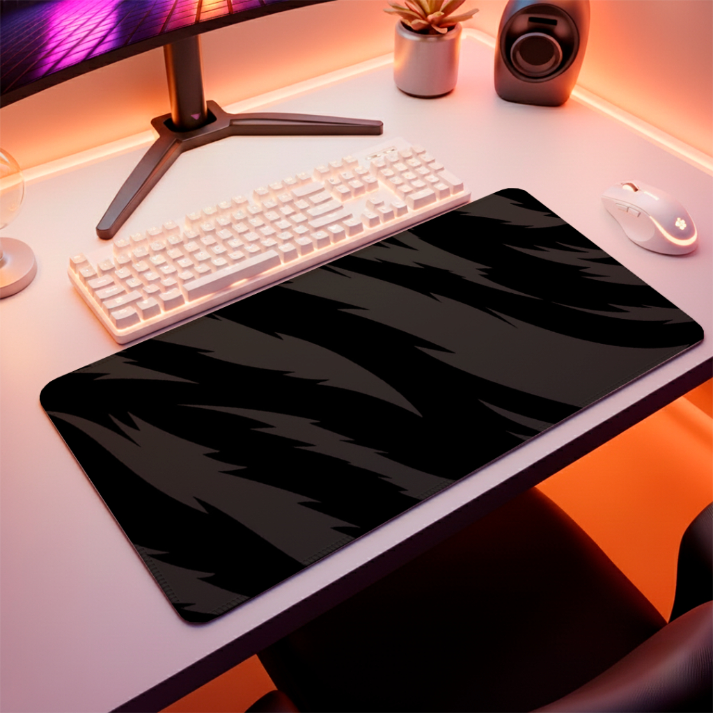 Mouse Pad Gamer Antiderrapante Speed Confortavel Bordas Costuradas Com Estampa Abstrata Punk Gray Varios Tamanhos