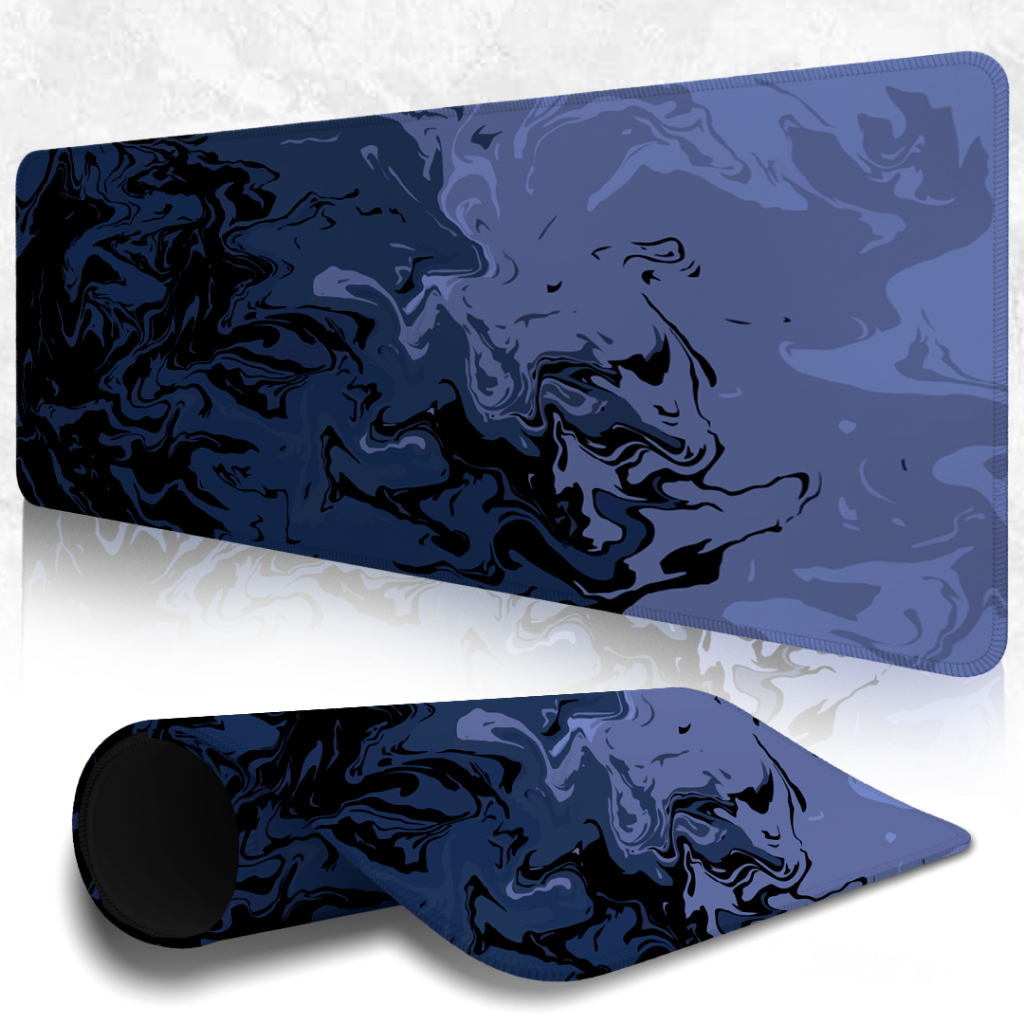 MousePad Speed Gamer Antiderrapante Bordas Costuradas Confortavel Sem Relevos Com Estampa Abstrata Grays Blues