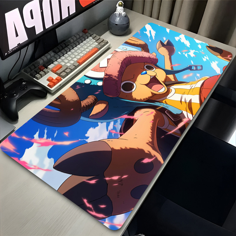 Grande Mouse Pad Anime Bonito Mousepads Kawaii Acessórios De Mesa Tapetes O-one P-piece Tony Chopper Pc Portátil Esteira