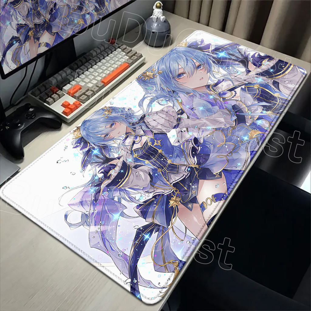 Kawaii Hololive Anime Menina Mouse Pad Bonito Hoshimachi Suisei Portátil Antiderrapante Teclado Mesa Acessórios De Jogos