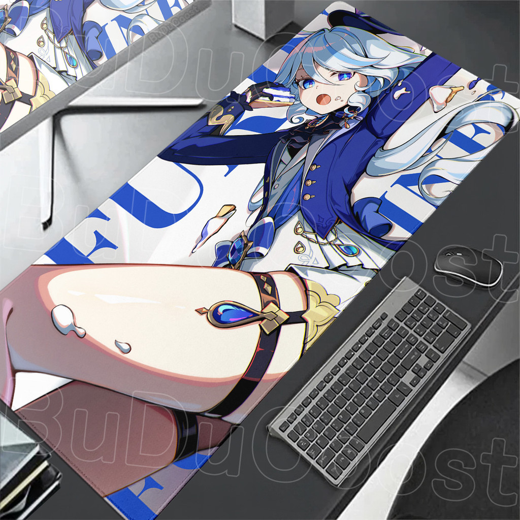 Novo Kawaii Genshin Impacto Furina Anime Mouse Esteira Escritório PC Acessórios De Jogos Teclado Tapete Portátil 400x900