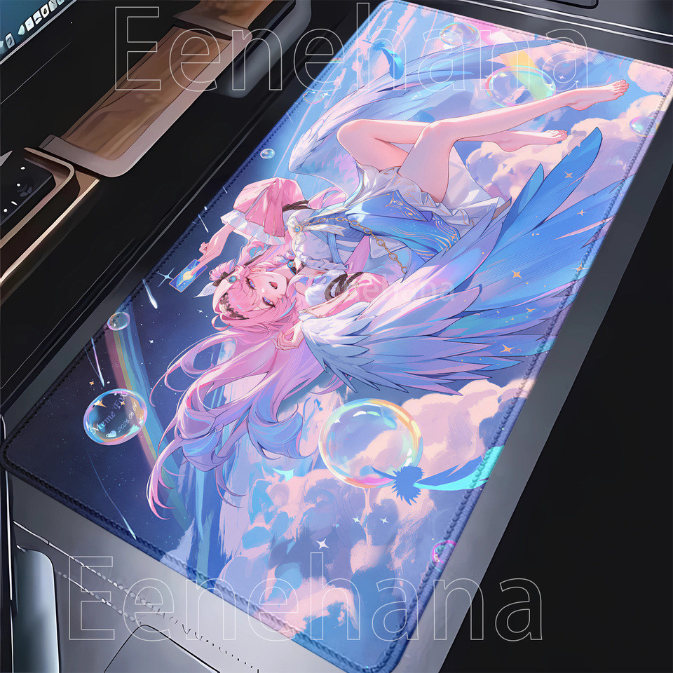 Maior Denia Wuthering Waves Kawaii Gaming Anime Girl Mousepad Base Antiderrapante Teclado Mouse Pad Escritório Impressão