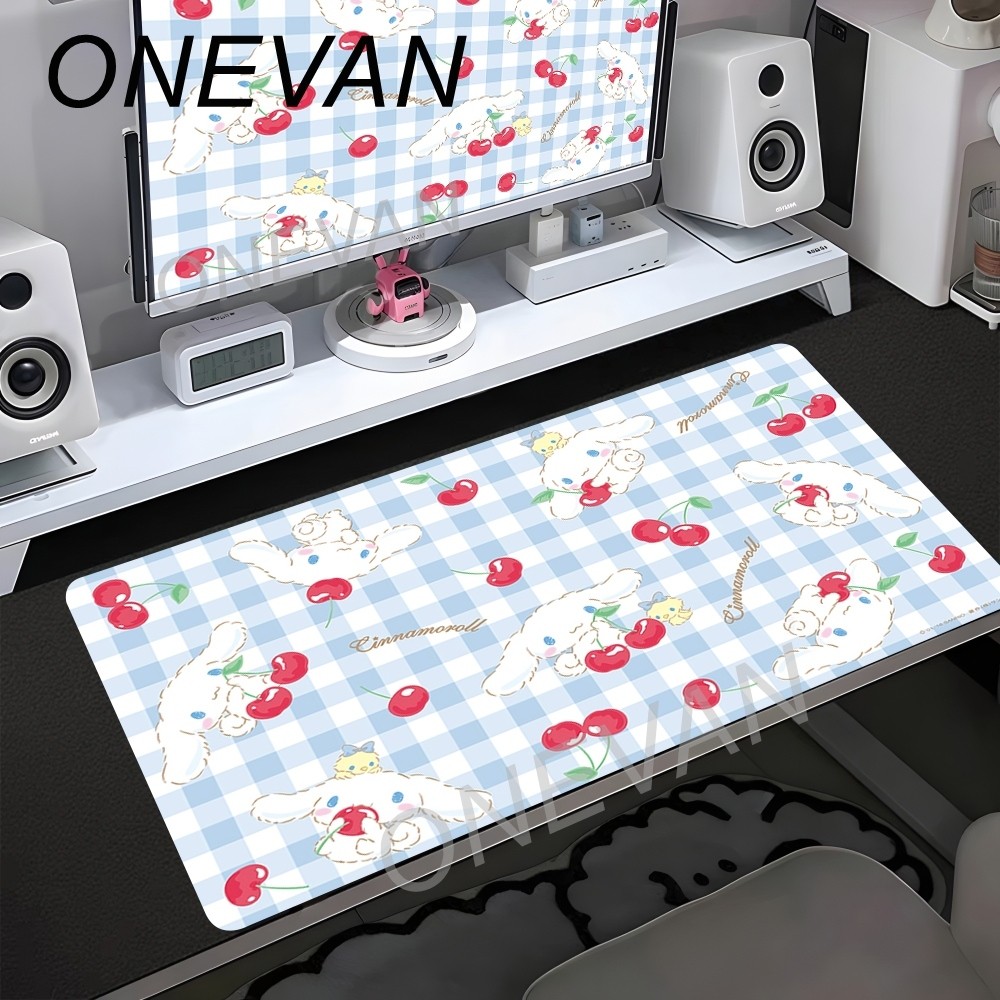 Anime Bonito Cinnamoroll Mouse Esteira De Jogos Kawaii Azul Xxl Pad Mesa Escritório Mousepad Velocidade Deskmat Antiderr