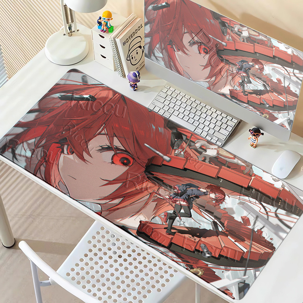 Kawaii Anime Menina K-Kasane Teto Padrão Mousepad Grande Jogo Mouse Pad Borda De Bloqueio Teclado Do Computador Borracha