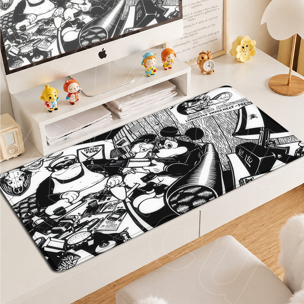 Para Portátil Gamer Mesa Decoração Escritório Mouse Pads XXL Kawaii Anime Mickey Teclado Do Computador Tapetes 90x40cm H