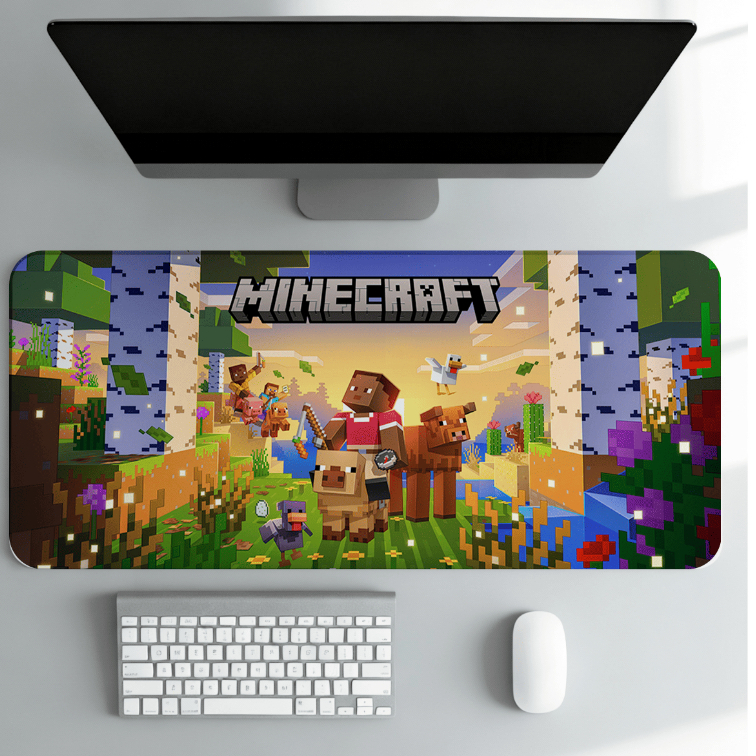 Mouse Pad Gamer Miinecraft Grande Deskmat Gamer Antiderrapante Setup PC Mouse Teclado XXL