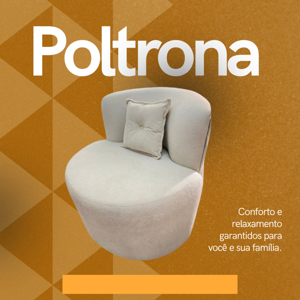 Poltrona Lua Orgânica Estilo Lounge Em boucle Bege