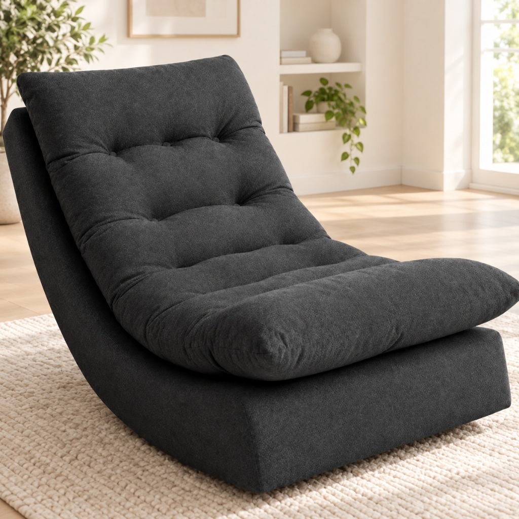 Poltrona Chaise Lounge Estofada para Sala e Quarto Descanso e Leitura Design Moderno