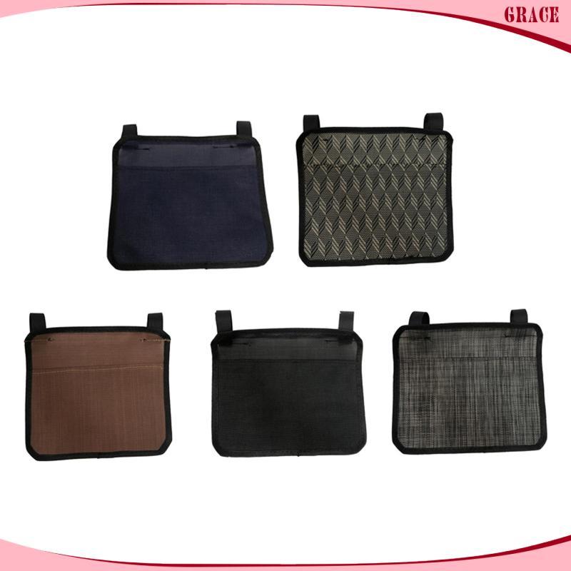 [Grace_sz] Cadeira Dobrável Lateral Bolsa Organizador De Bolso De Rede De Armazenamento Para Pátio Jardim Lounge Antigra