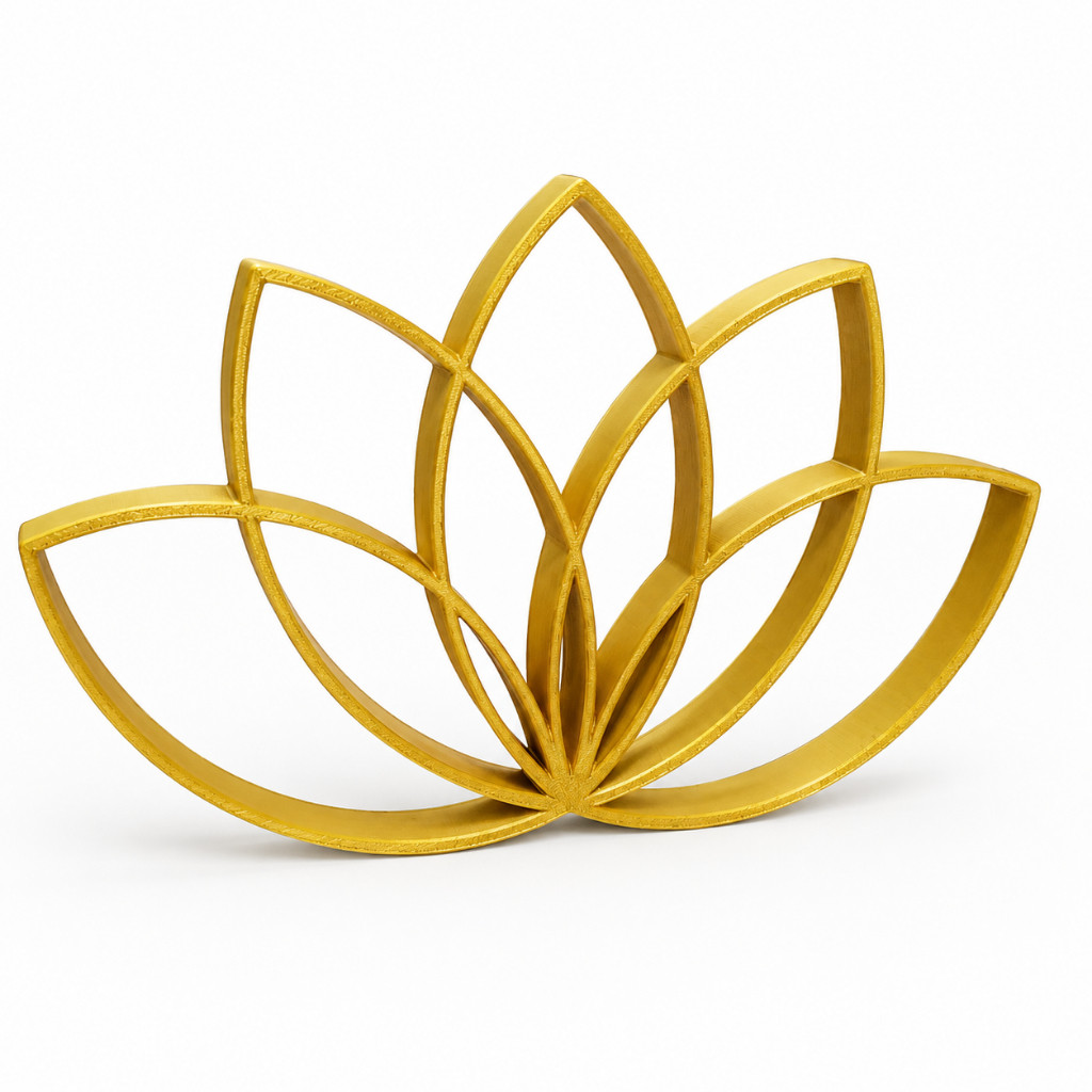 Estatueta Estatua Flor de Lótus Símbolo da Vida Decoração Sala Quarto Escritório Home Office