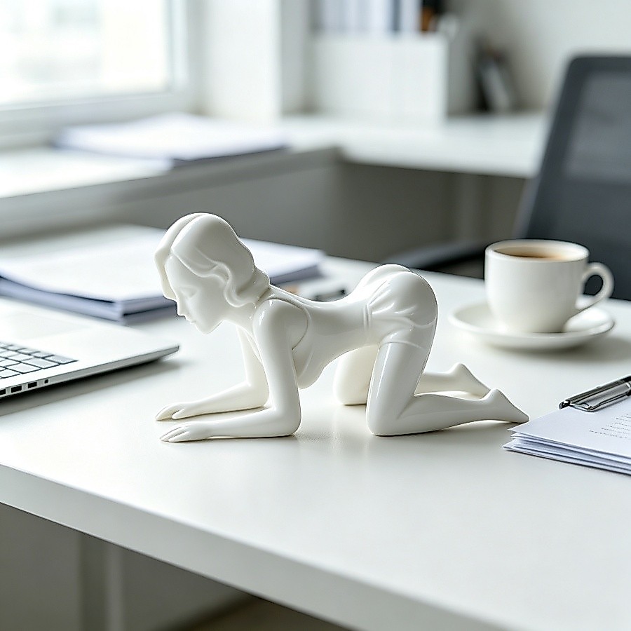 Impressão 3D Postura Ajoelhada Personagem Abstrato Suporte para Celular Artesanato Enfeites Home Office Desktop Ou