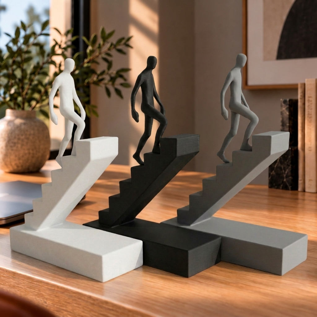 Escultura Decorativa Caminho para o Sucesso Motivacional Moderna Decoração p/ Escritório e Home Office