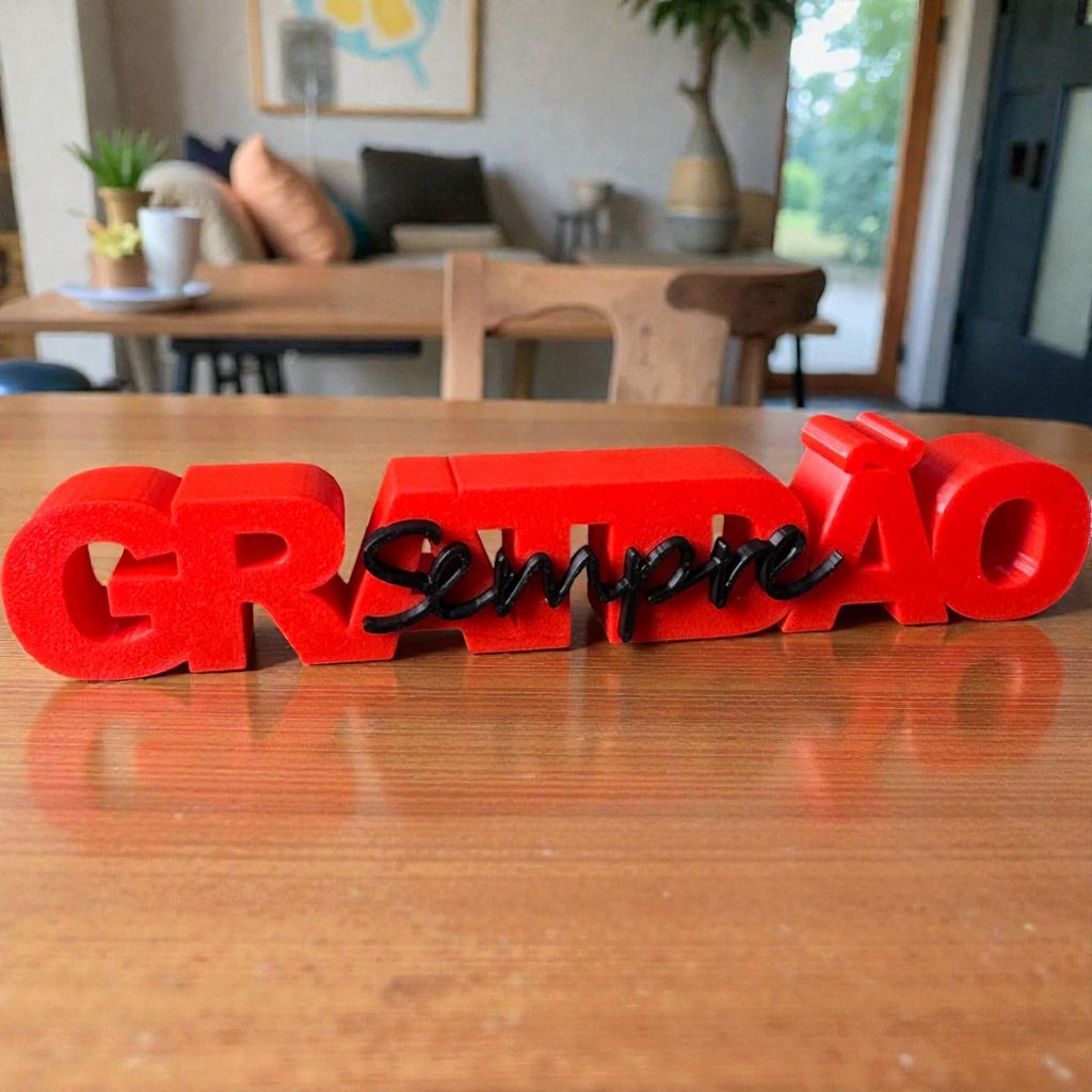 Enfeite De Mesa Palavra Gratidao Sempre Decorativo Para Sala Home Office Escritorio Ambiente Acolhedor Moderno Sala Casa